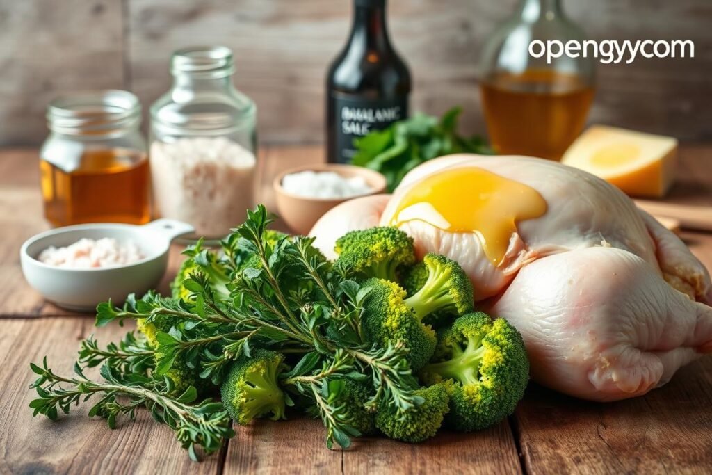 essential chicken and broccoli ingredients