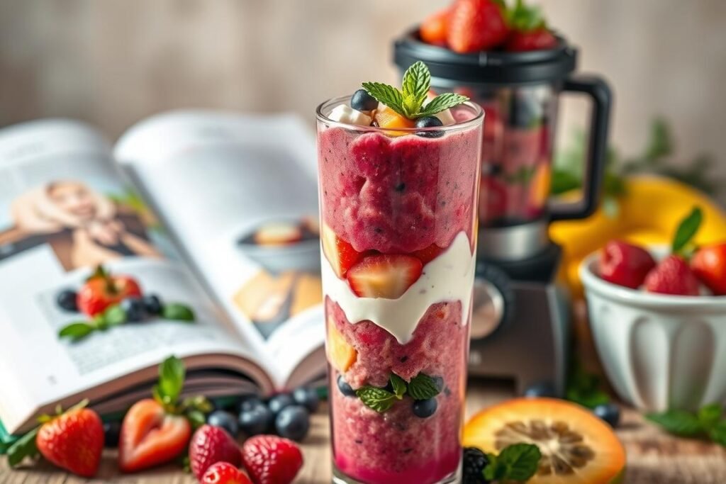 Delicious fruit smoothies