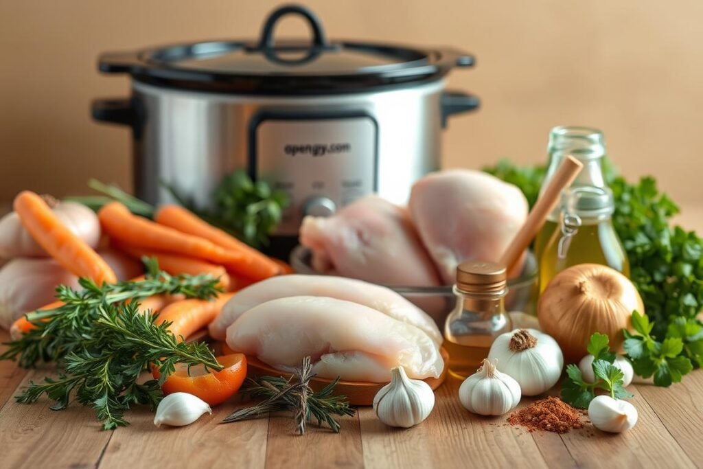 Key ingredients for slow cooker recipes