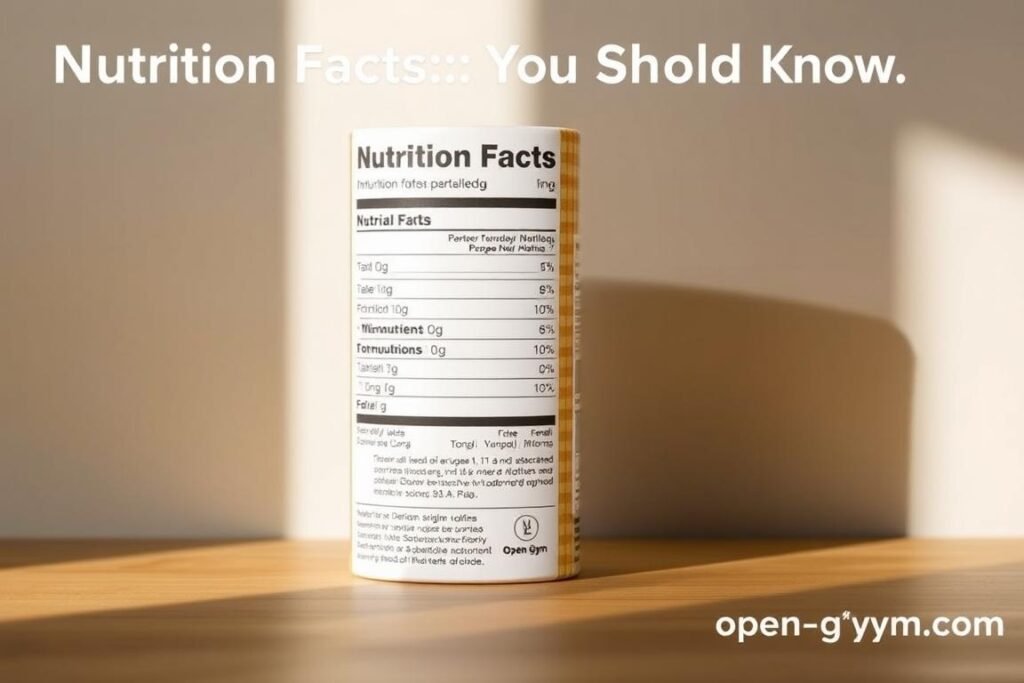 Nutrition facts highlighting macronutrients and micronutrients