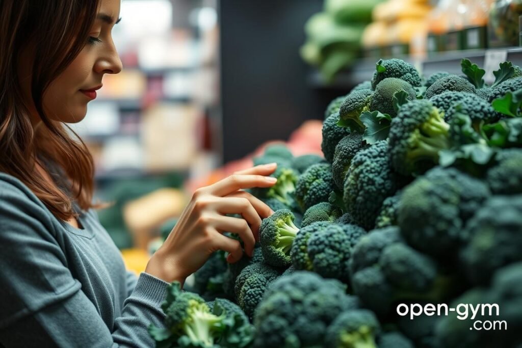 Selecting fresh broccoli